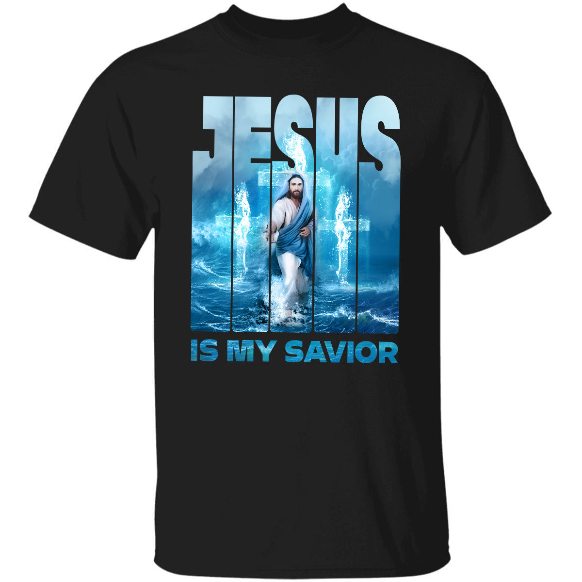 Jesus walking on water, Jesus is my savior - Jesus Apparel