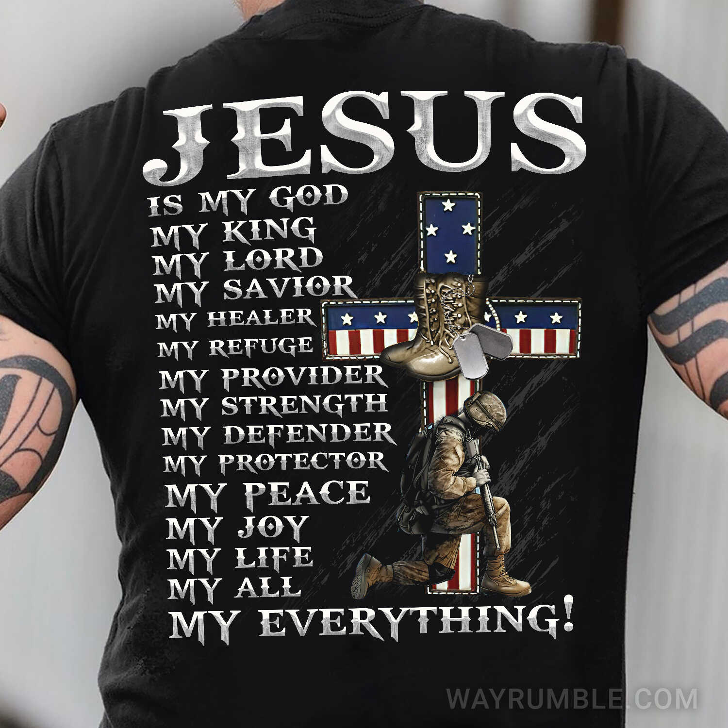 Jesus is my everything - Back-printed Black Apparel