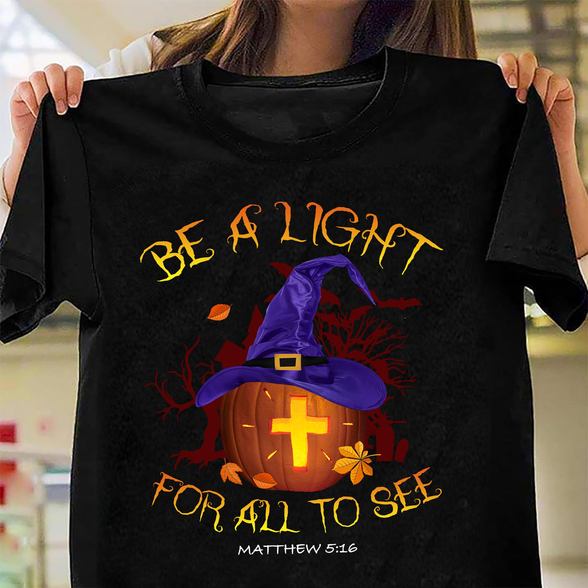 Jesus - Halloween - Be a light for all to see - Black Apparel