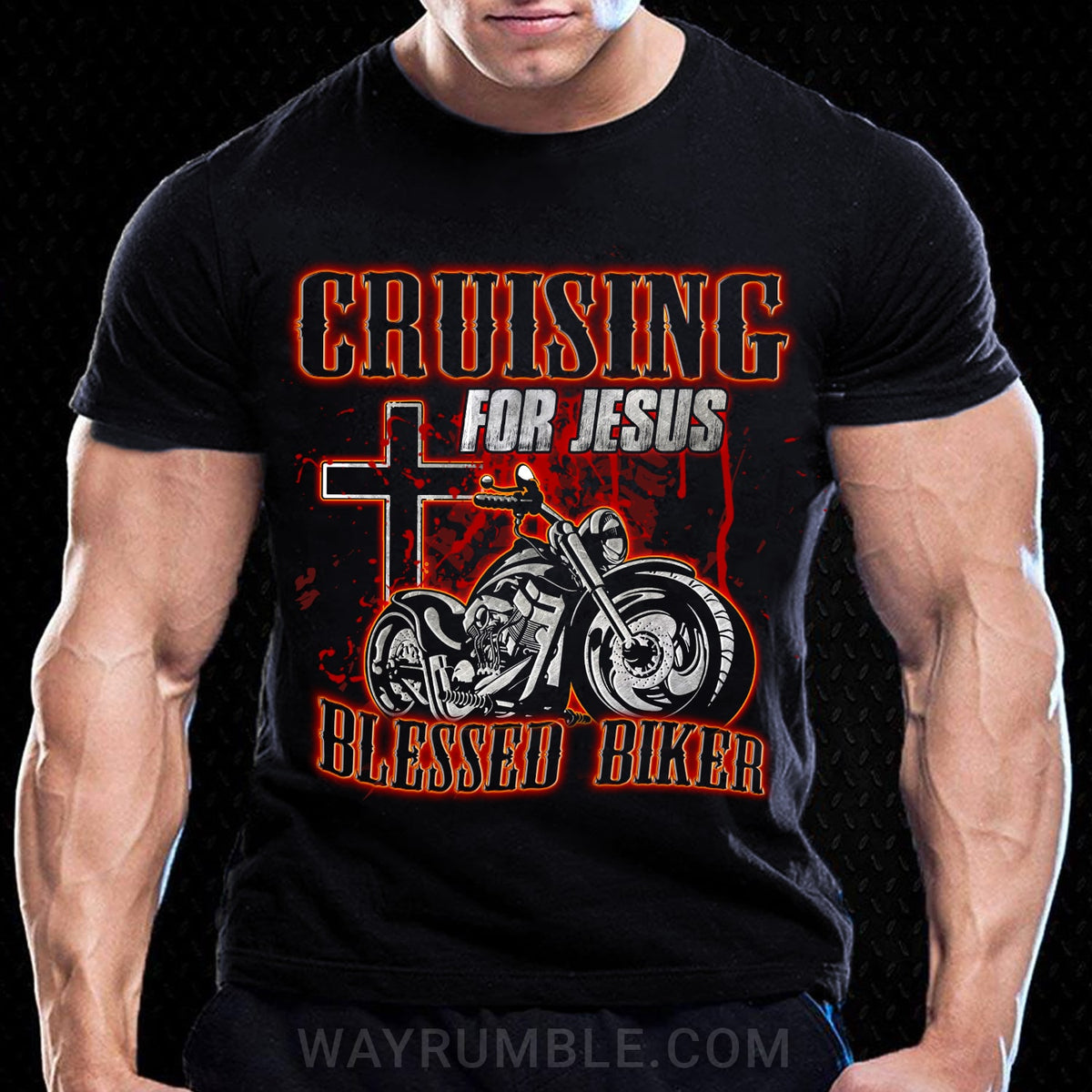 Jesus - Blessed Biker - Cruising For Jesus - Black Apparel