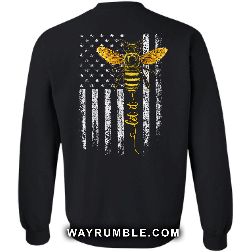Jesus - Let it bee - Back-printed Black Apparel
