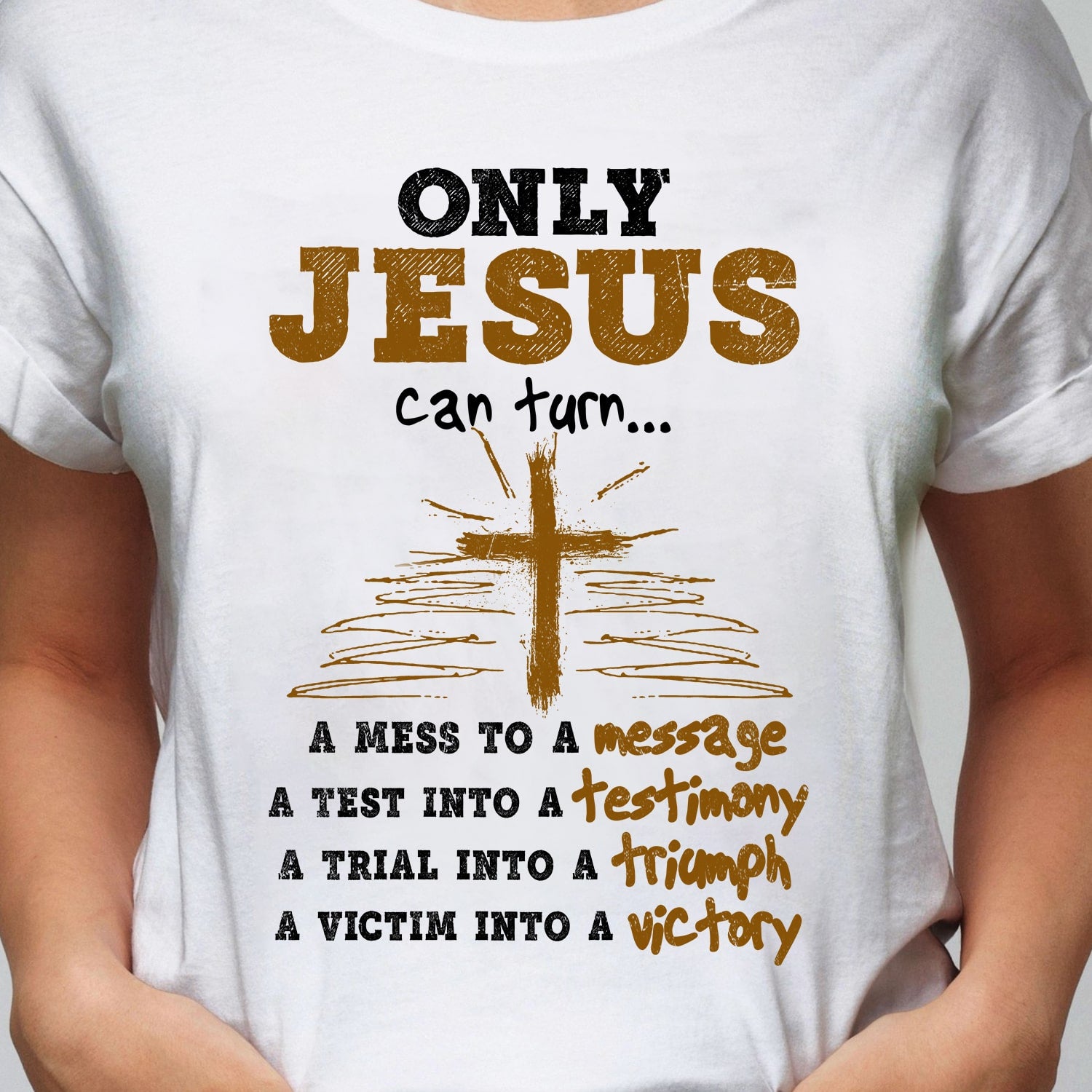 Jesus - Only Jesus can turn - White Apparel