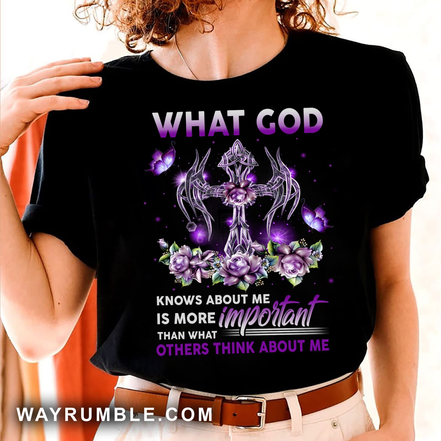 Violet rose, What God knows about me is more important than what others think about me - Jesus Black Apparel