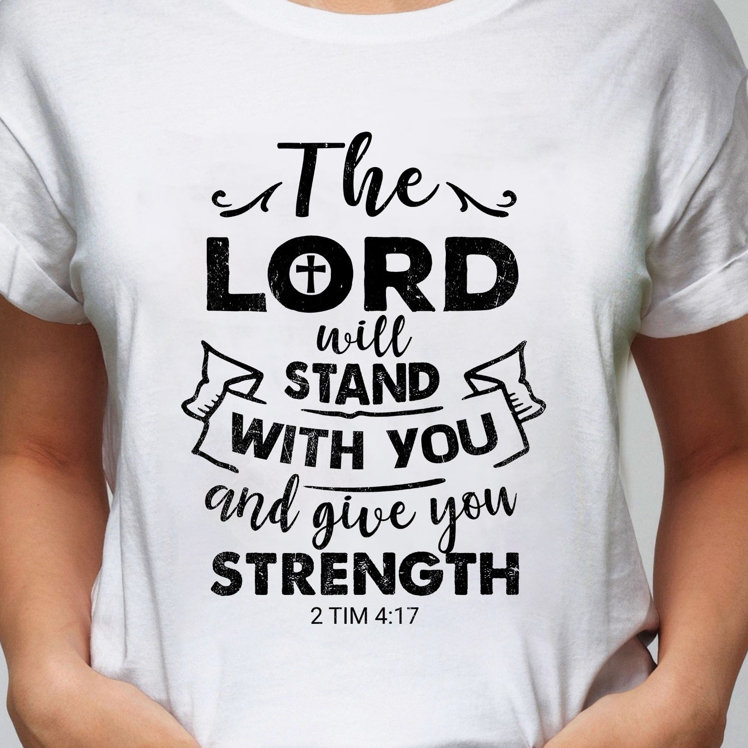 Jesus - The lord will stand with you - White Apparel