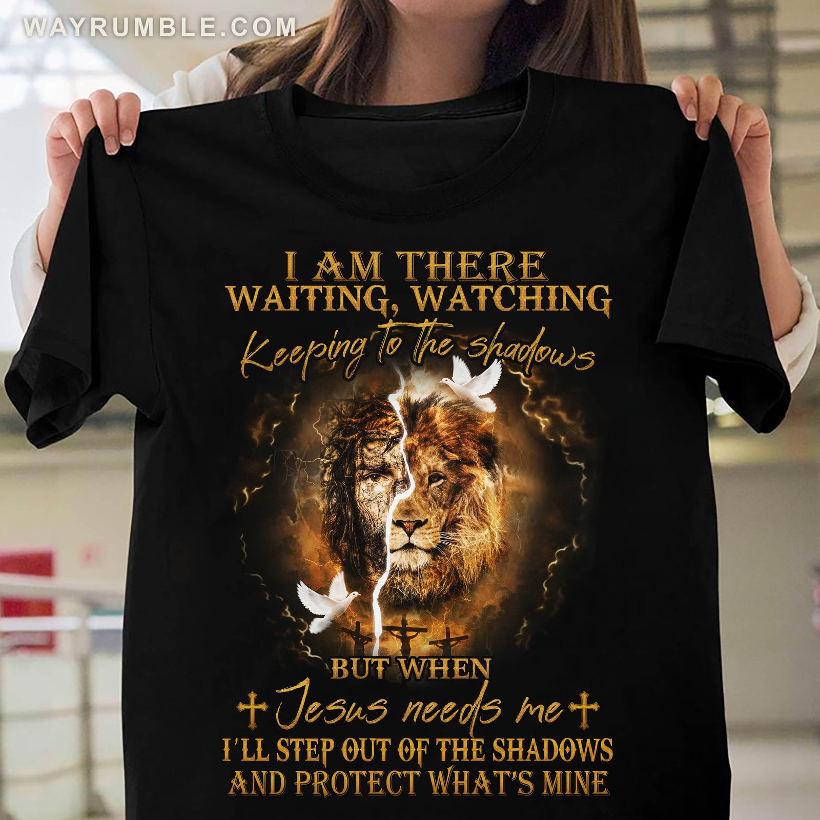 Lion of Judah, When Jesus needs me, I'll step out and protect what's mine - Jesus Black Apparel