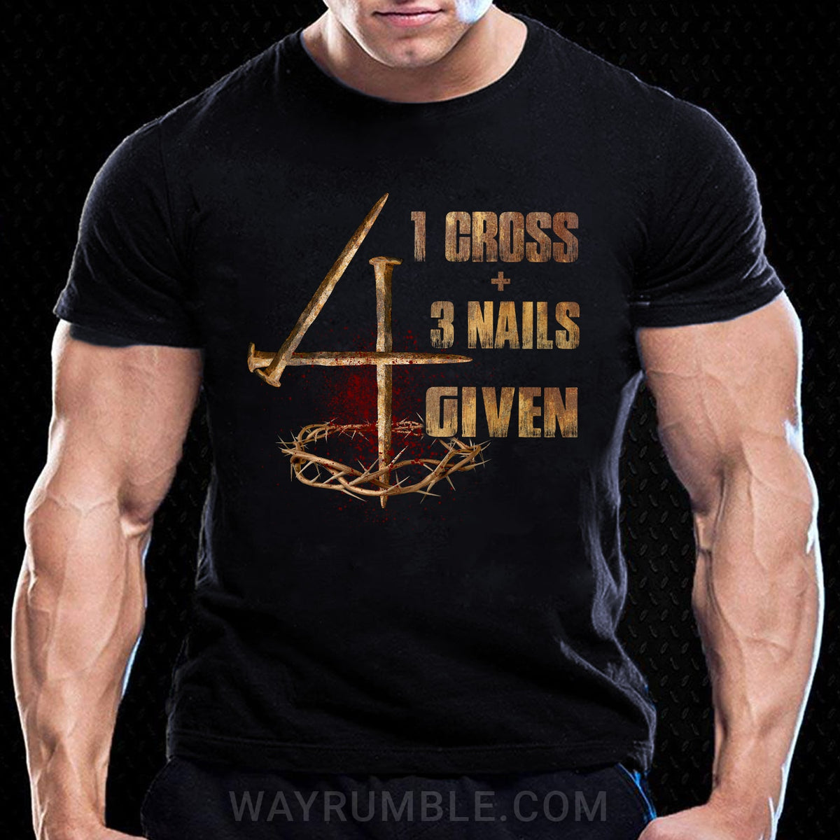 1 Cross 3 Nails 4 Given - Jesus Black Apparel