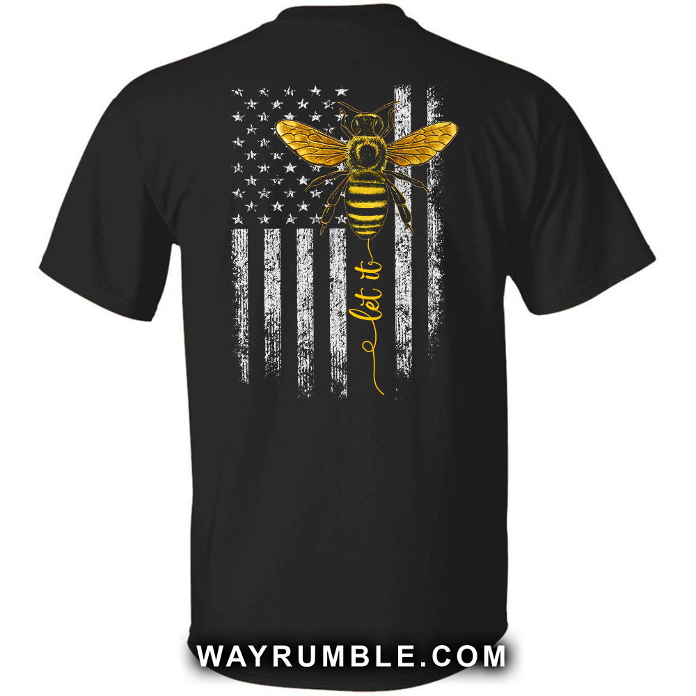 Jesus - Let it bee - Back-printed Black Apparel