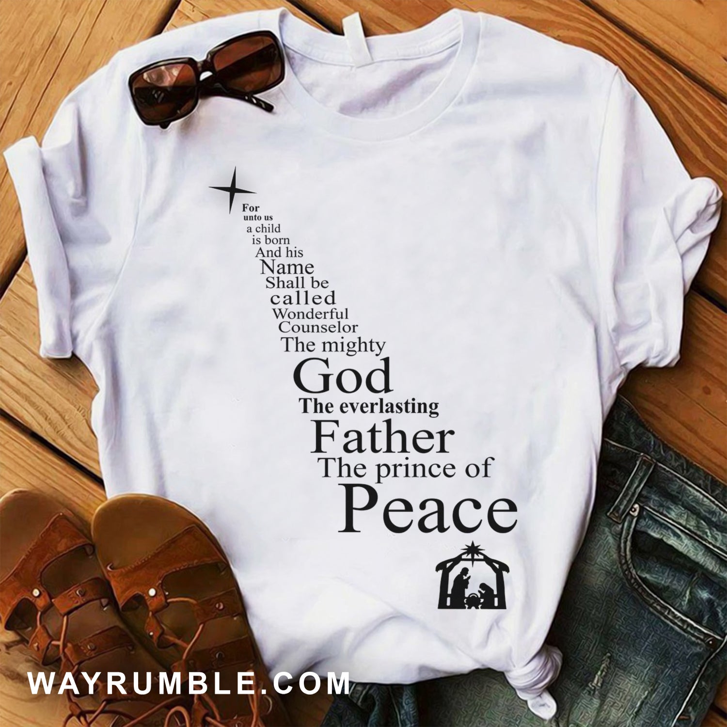 The mighty God, The everlasting father, The prince of peace - Jesus White Apparel