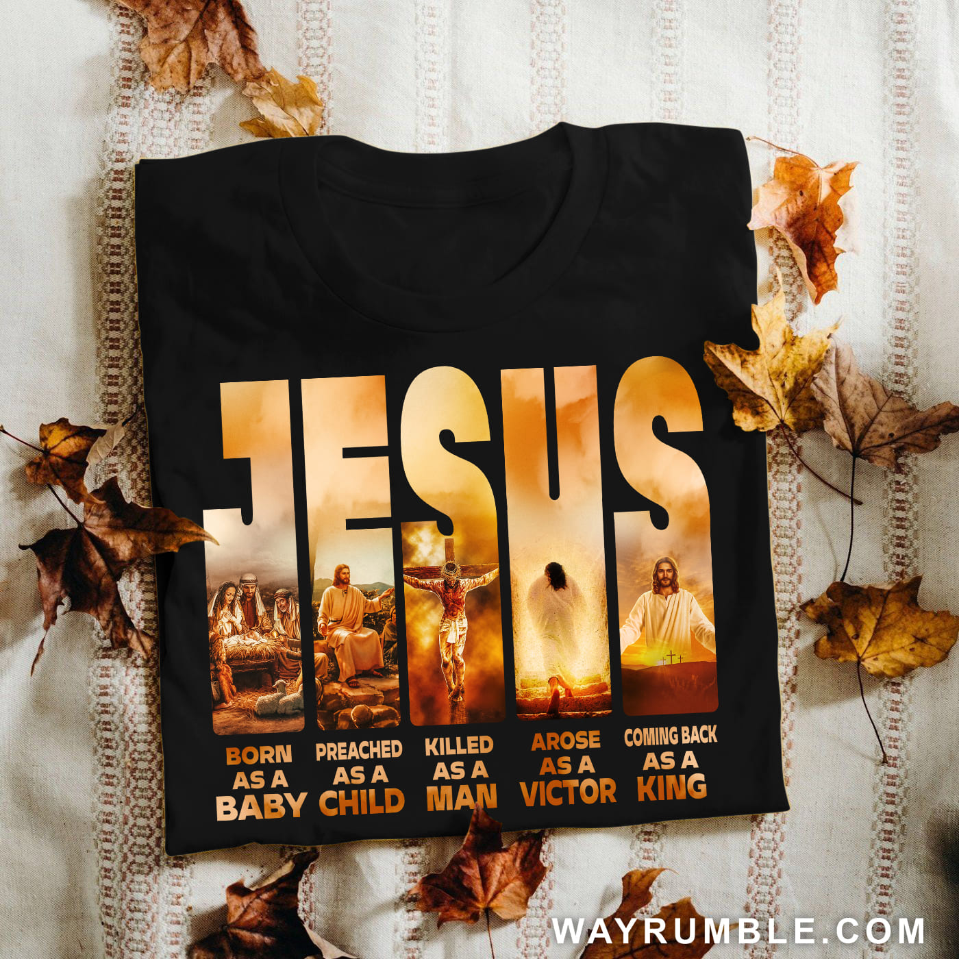 The life of Jesus, Jesus comes back as a King - Jesus Black Apparel