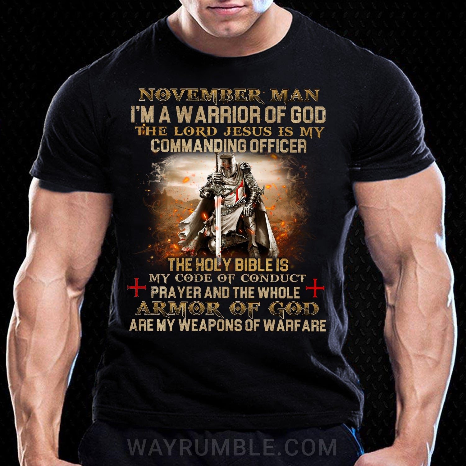 November man, The holy bible is my code of conduct - Jesus Black Apparel