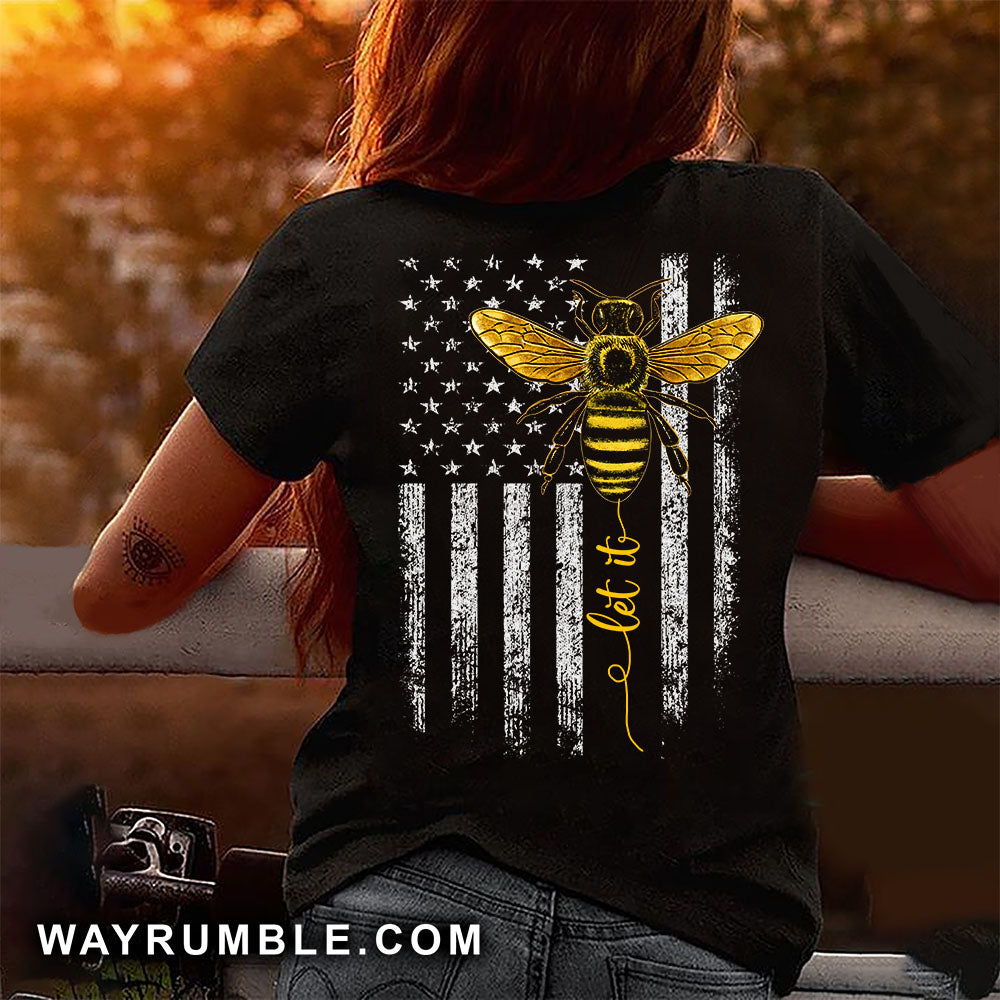 Jesus - Let it bee - Back-printed Black Apparel