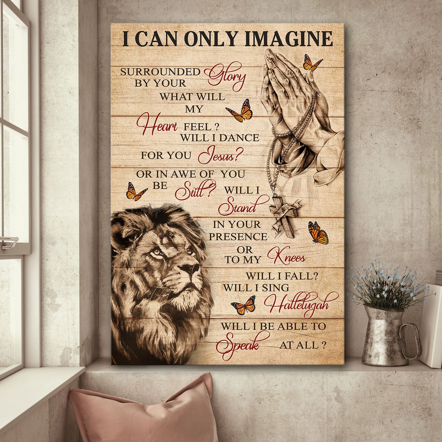 Lion of Judah, Jesus hand, I can only imagine - Jesus Portrait Canvas Prints, Wall Art
