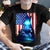 Us flag, Lion of Judah, The great Lion, Beautiful Cross on the sky - Jesus Black Apparel