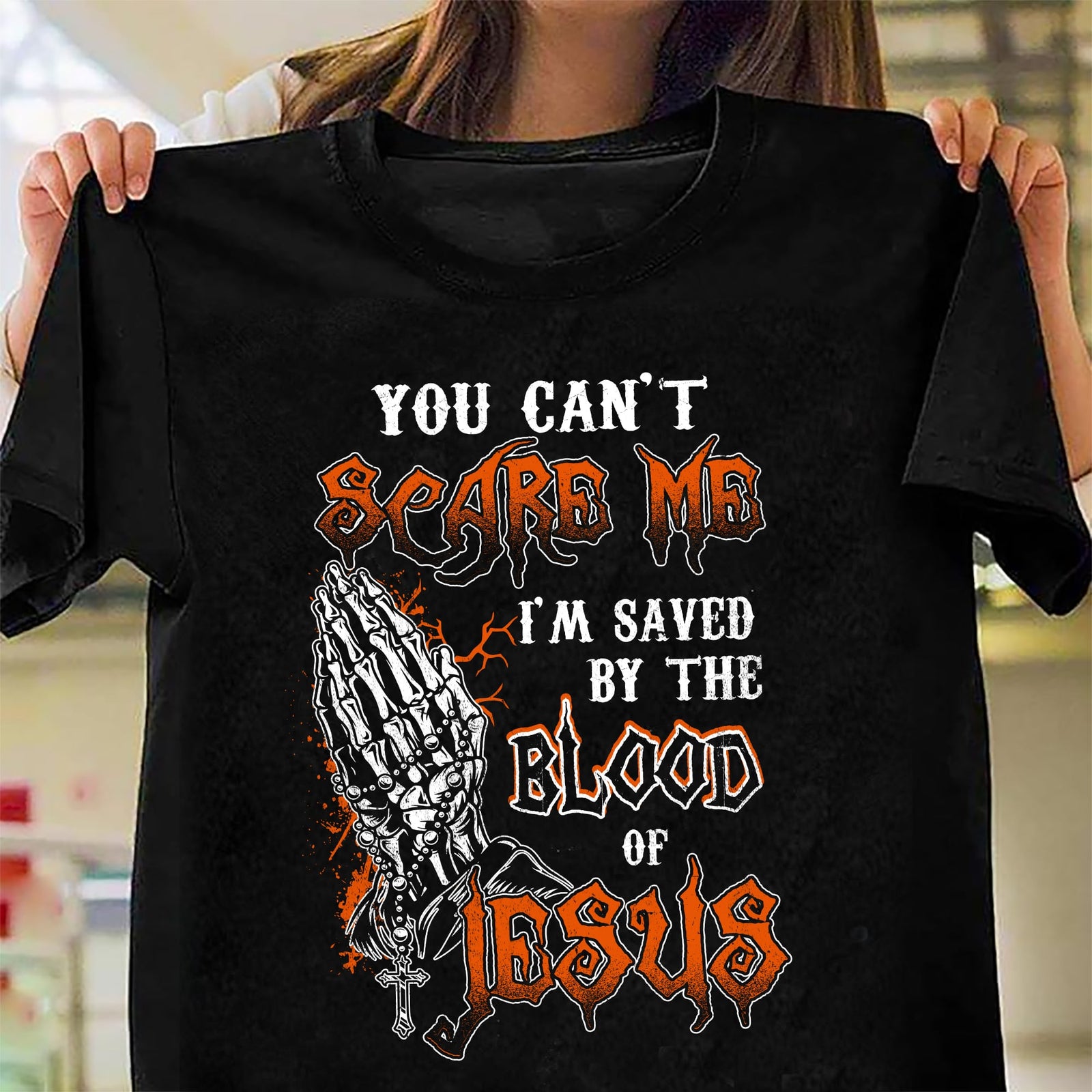 Jesus - Halloween - I'm saved by the blood of Jesus - Black Apparel