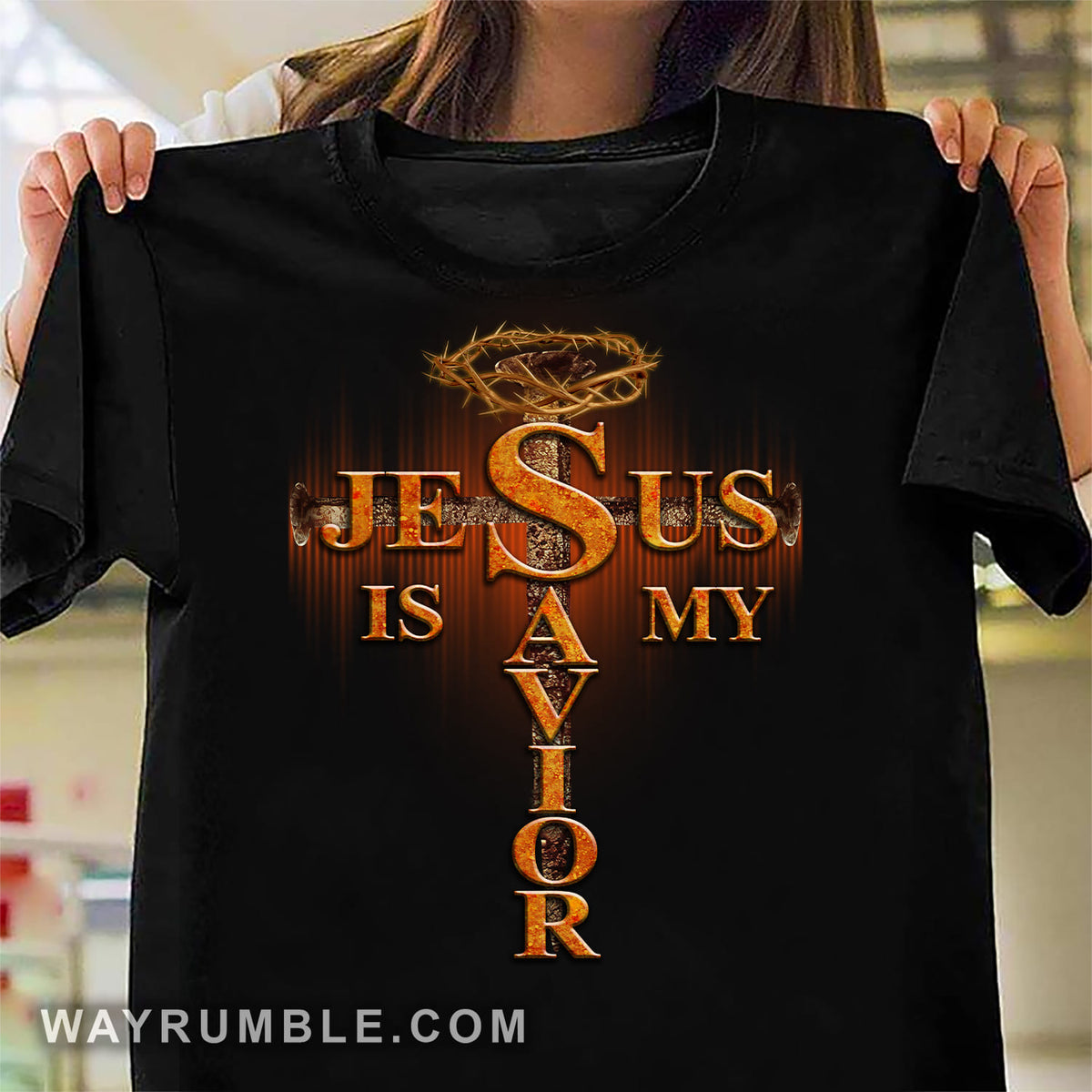 Jesus is my savior - Jesus, Iron cross Black Apparel