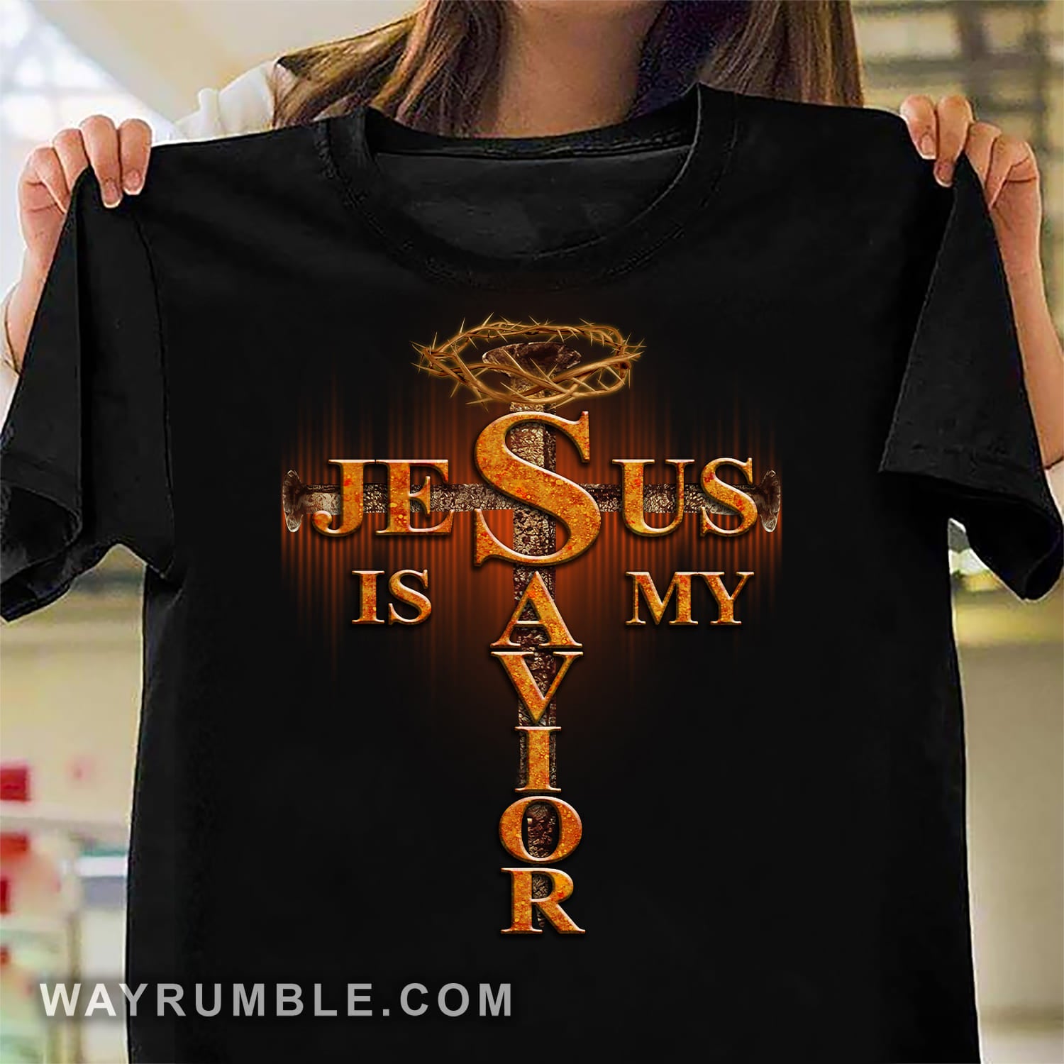 Jesus is my savior - Jesus, Iron cross Black Apparel