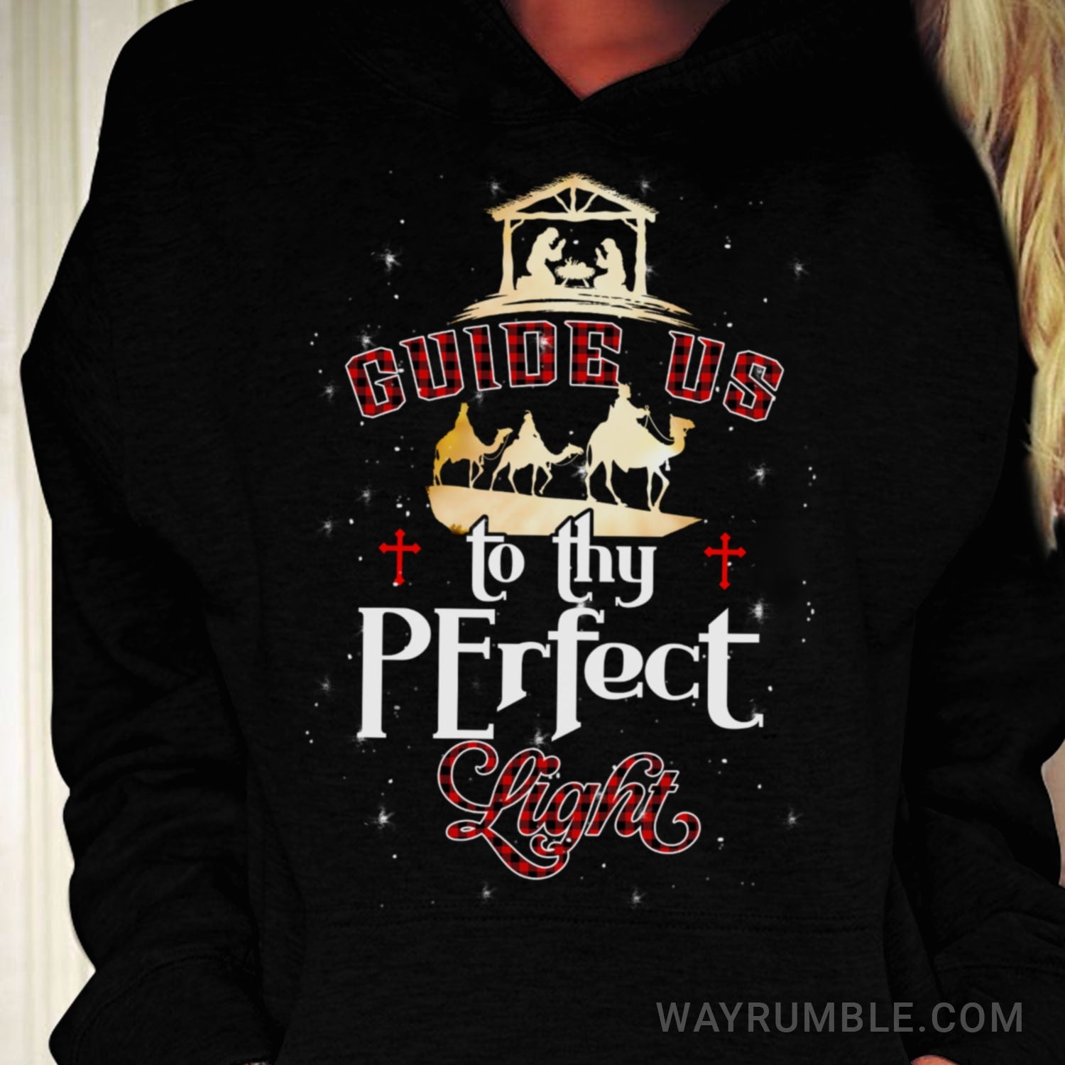 The birth of Jesus, Guide us to thy perfect light - Jesus Black Apparel