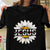 Big daisy symbol, The way, the truth, the life - Jesus Black Apparel