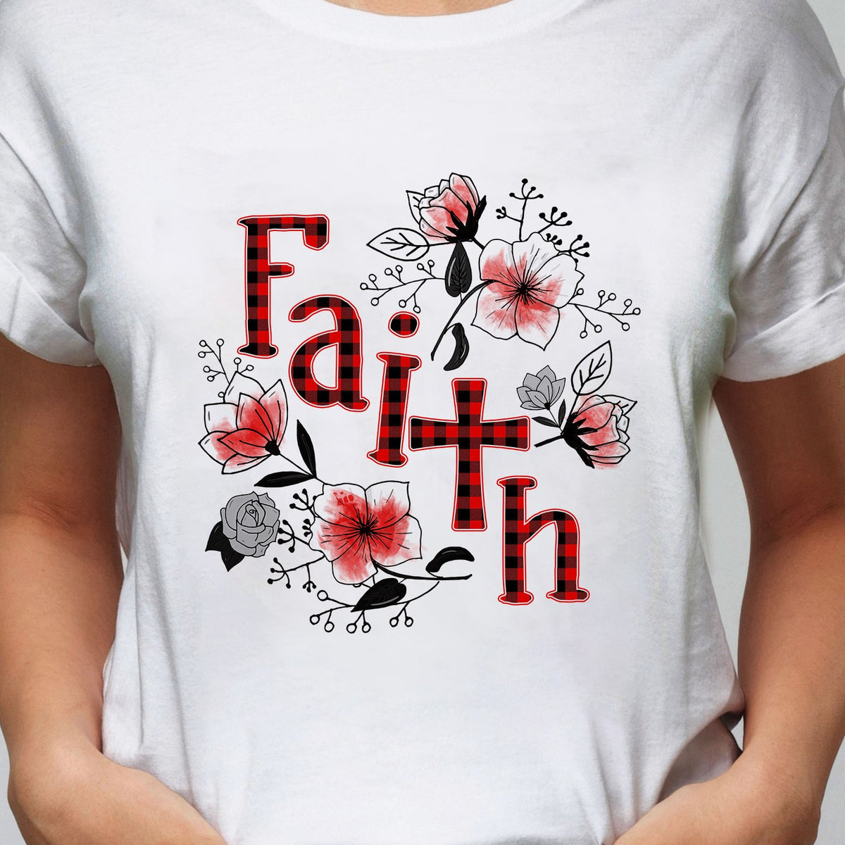 Jesus - Flower - Faith - White Apparel