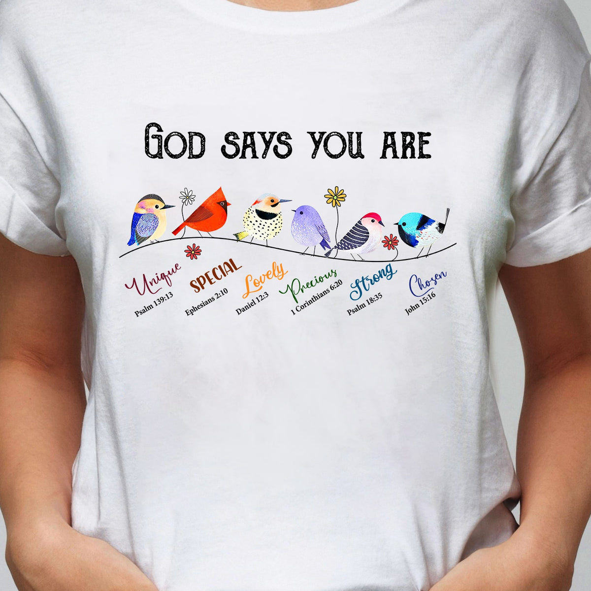 Jesus - Bird - God says you are - White Apparel