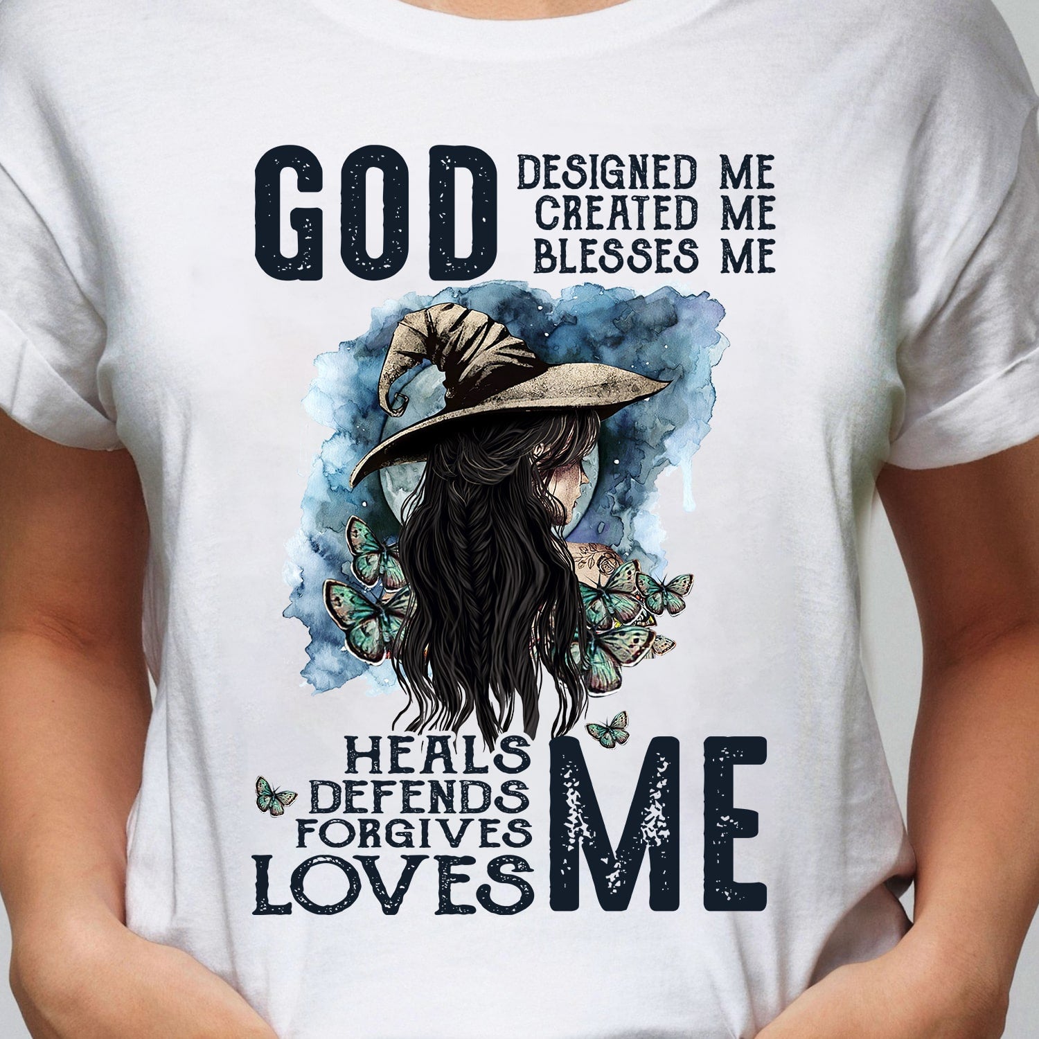 Jesus - Beautiful witch - God loves me - White Apparel