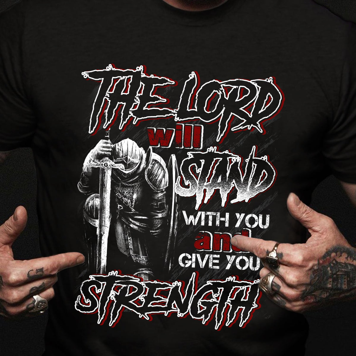 Jesus- The lord will stand with you - Black Apparel