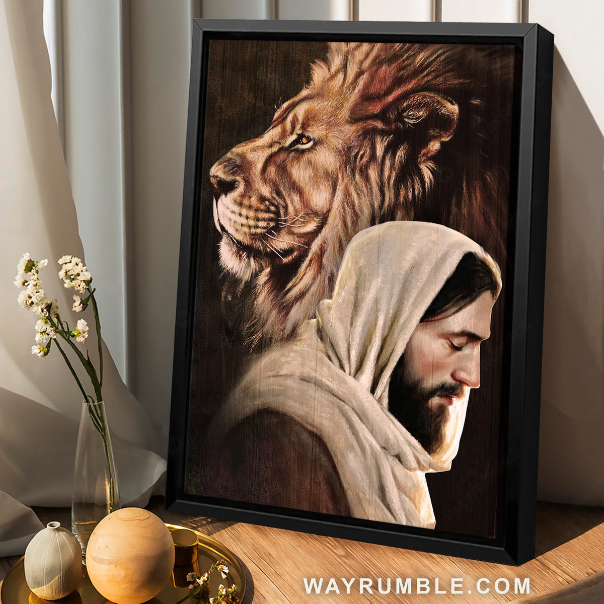Jesus, Lion of Judah - Jesus Portrait Canvas Prints, Wall Art