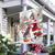 Pit Bull painting, Santa Claus, In the winter garden, Hummingbird - Christmas Flag