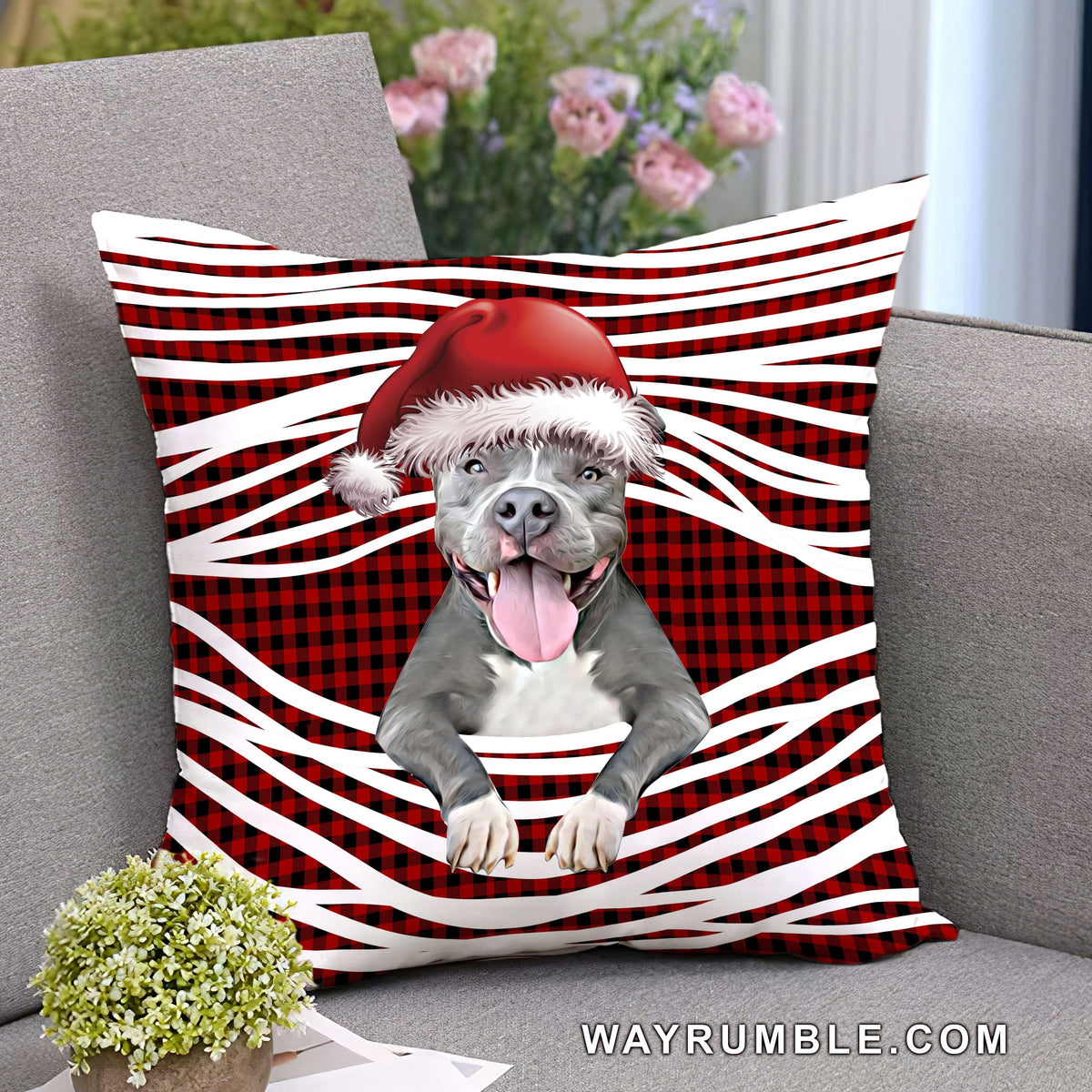 Pitbull - Christmas - Happy holidays - Dogs AOP Pillow