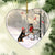 Rottweiler - Winter - On a date - Ceramic Heart Ornament