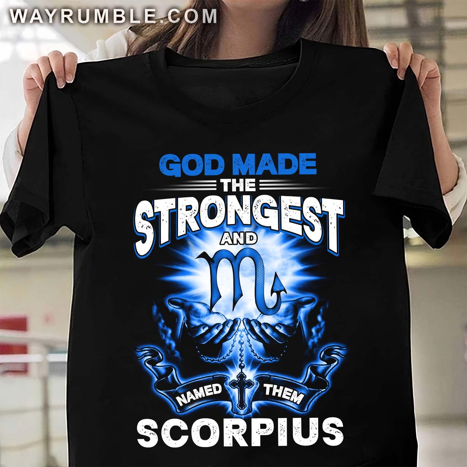 God made the strongest and named them Scorpius - Jesus, Zodiac signs Black Apparel