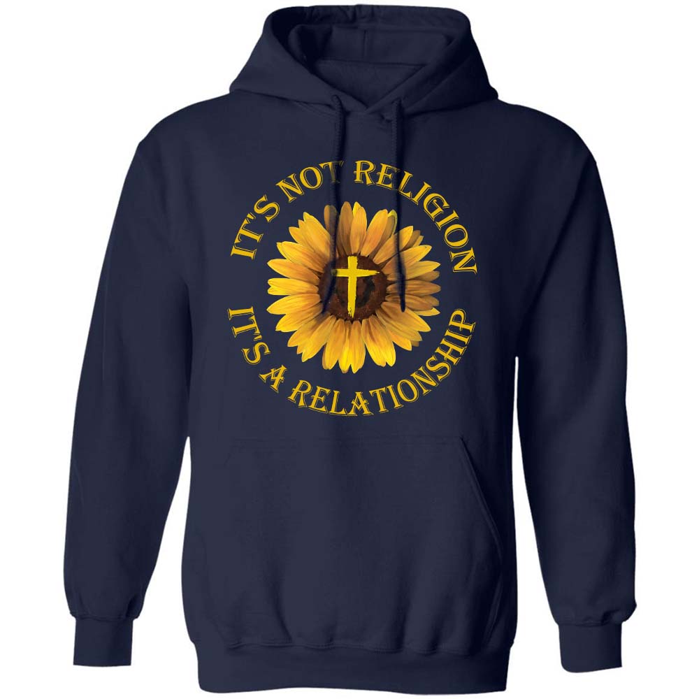 Sunflower painting, Yellow cross symbol, It&#39;s not religion, it&#39;s a relationship - Jesus Apparel