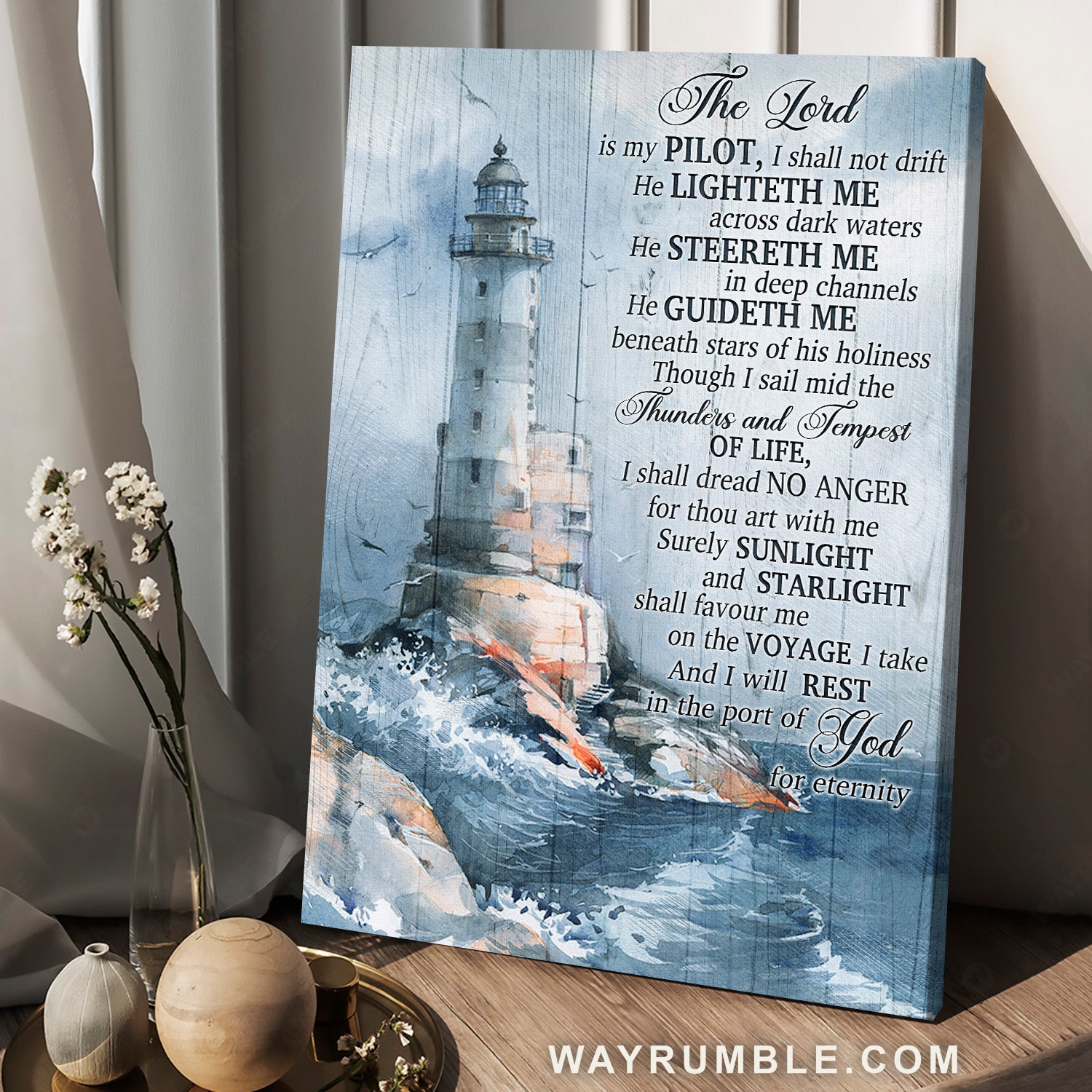 The Sailor’s Psalm - Jesus Portrait Canvas Prints, Wall Art