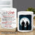 To my wife, Couple holding hands, Full-moon night, I love you to the moon and back - Couple White Mug
