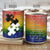 To my wife, Puzzle piece, Colorful background, I want all of my last to be with you - Couple AOP Mug