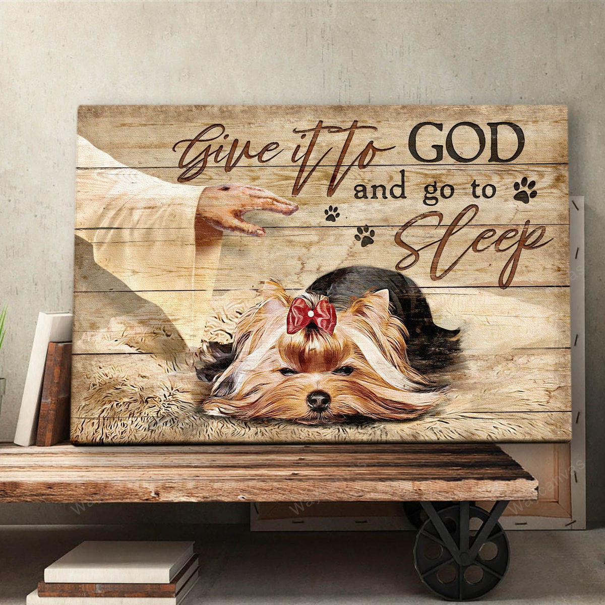 Sleeping Yorkshire, Jesus hand, Give it to God and go to sleep - Yorkshire Landscape Canvas Prints, Wall Art