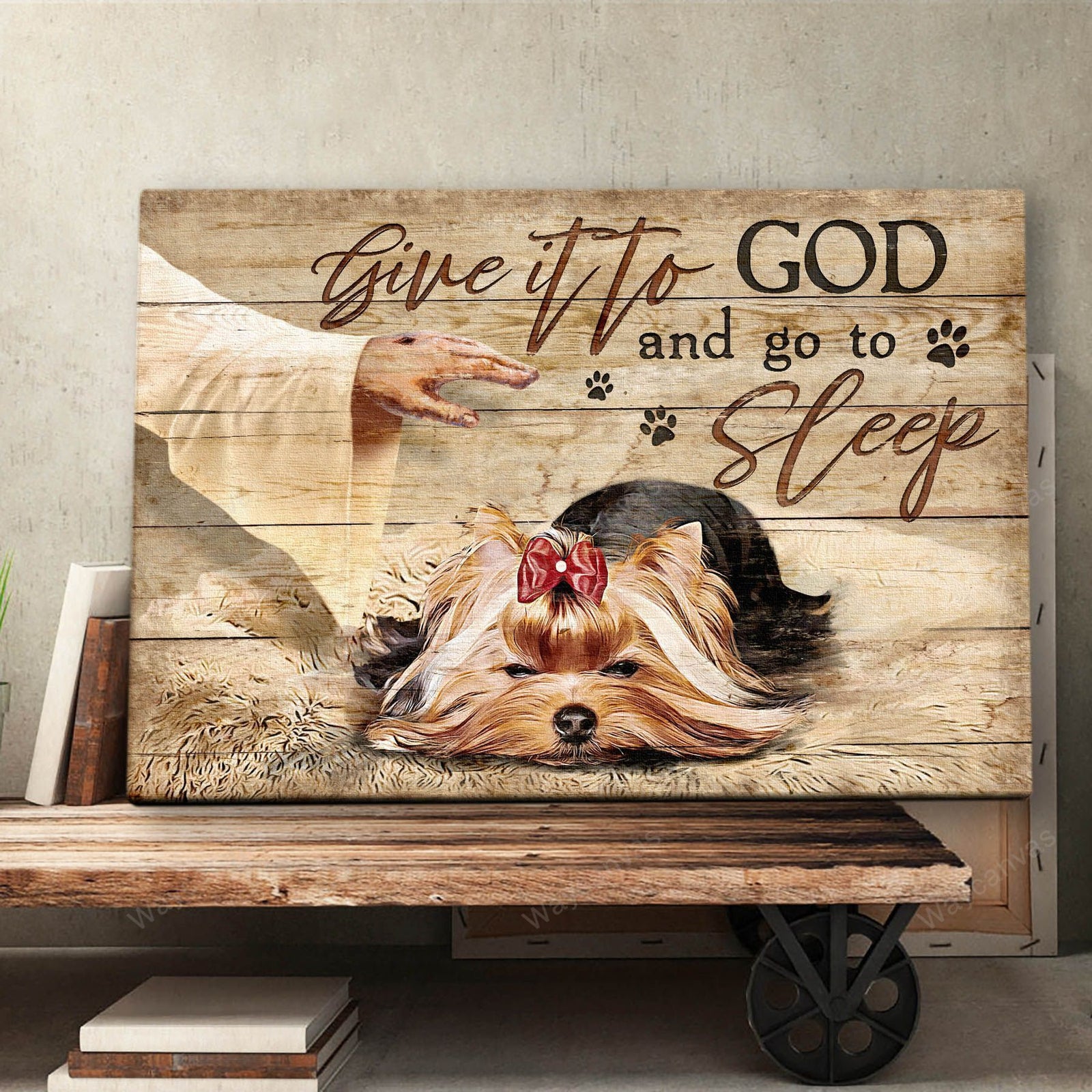 Sleeping Yorkshire, Jesus hand, Give it to God and go to sleep - Yorkshire Landscape Canvas Prints, Wall Art