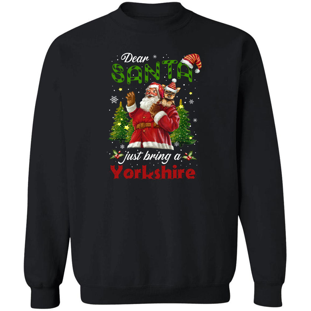 Dear Santa just bring a Yorkshire - Santa Claus, Yorkshire, Christmas Black Apparel