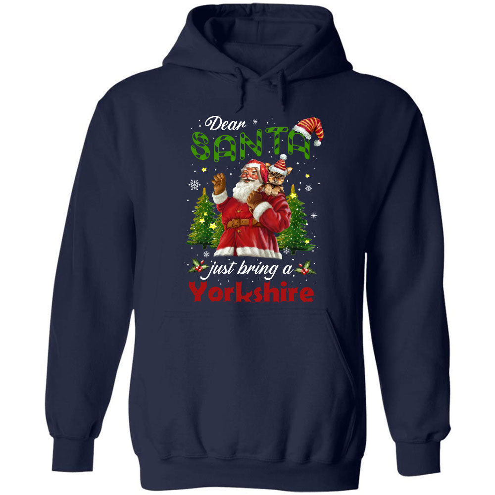 Dear Santa just bring a Yorkshire - Santa Claus, Yorkshire, Christmas Black Apparel