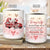 To my wife, Red truck, Gnome, Pink heart, My love will keep following you till the end of life - Couple AOP Mug