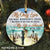 Couple - Pebble couple share a kiss - My only love - Circle Ceramic Ornament