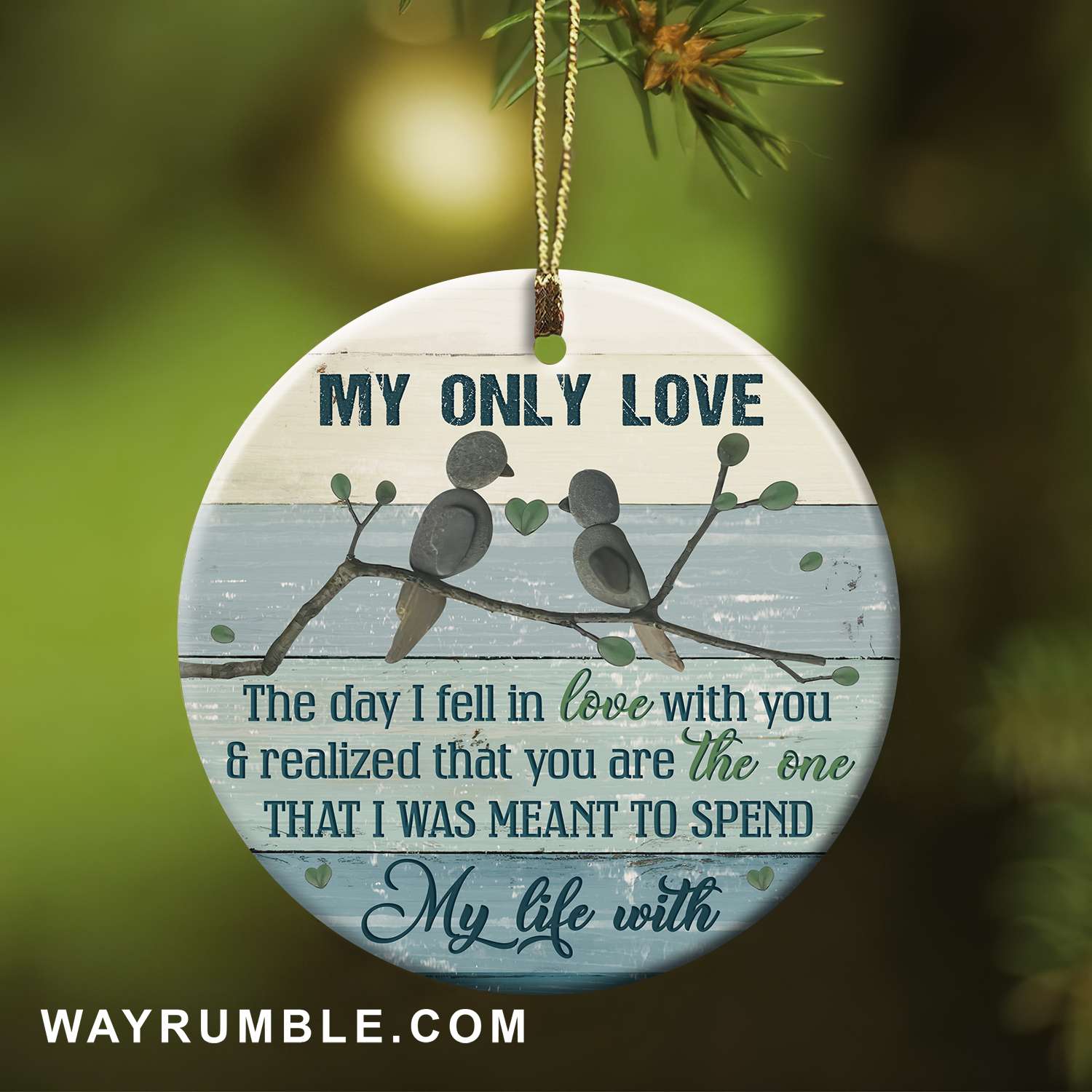 My only love - You are the one that I was meant to spend my life with - Circle Ceramic Ornament