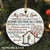 Rock painting, Wooden house, Marrying you was the best decision - Circle Ceramic Ornament
