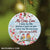 Couple - Bird couple - You are my life - Circle Ceramic Ornament