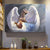 Sleeping girl, Fawn Doberman, Beautiful Wings, I'll protect you - Fawn Doberman Landscape Canvas Prints, Wall Art