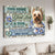 Lovely Yorkshire Terrier, Blue flower, This home is protected by a dog with attitude - Jesus Landscape Canvas Prints, Christian Wall Art