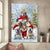 English bulldog, Christmas tree, The happy Christmas tree - Dog Portrait Canvas print, Wall art
