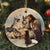 Jesus - Jesus and the German Shepherds - Ceramic Circle Ornament