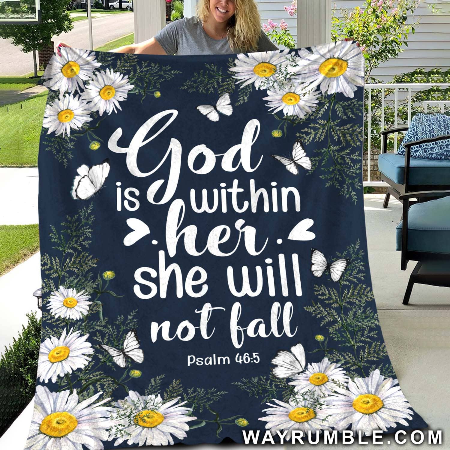 Daisy - God is within her, she will not fall Blanket 
