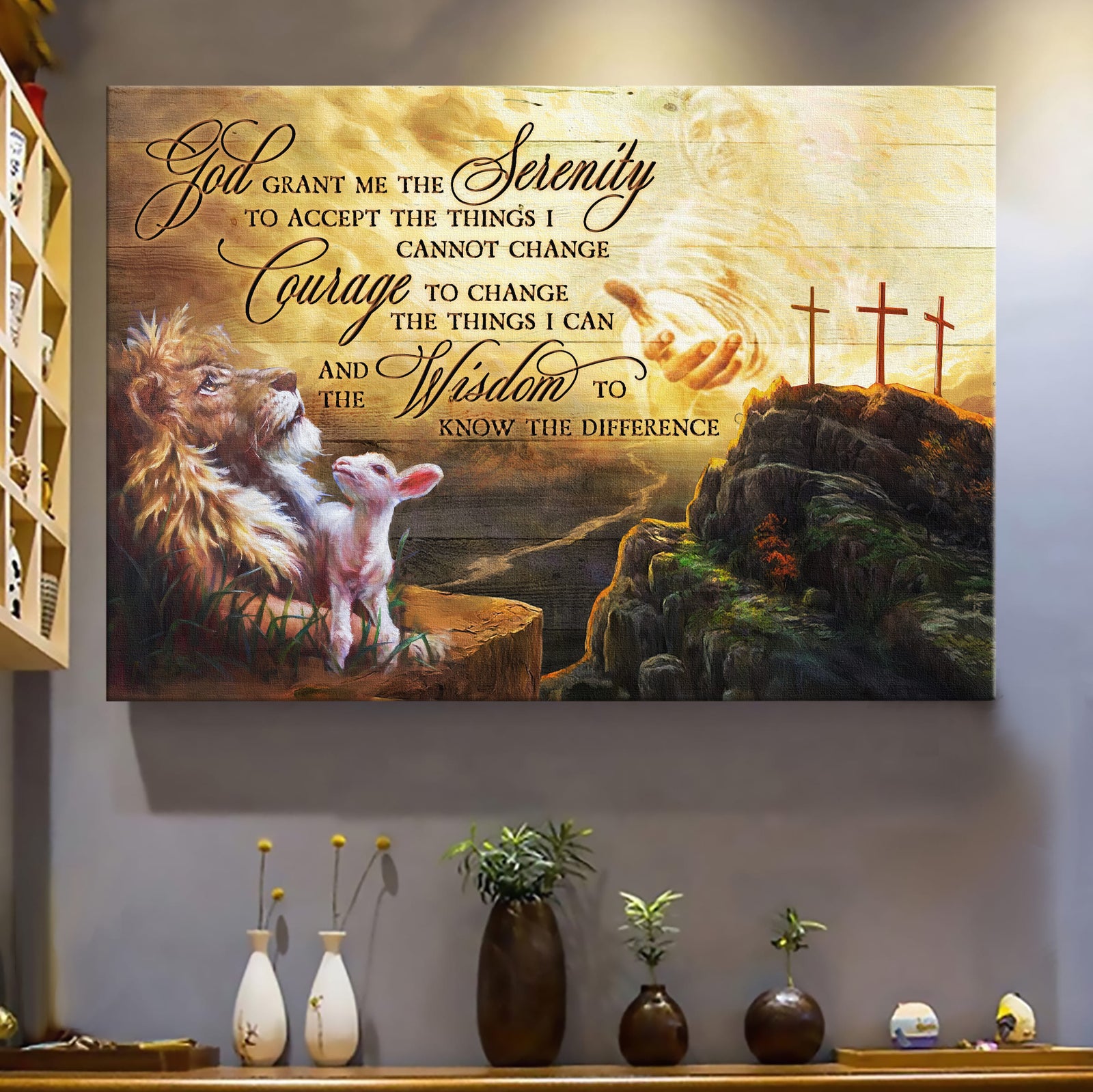 Jesus hand, Lion painting, Halo infinite, God grant me the serenity - Jesus Landscape Canvas Prints, Wall Art